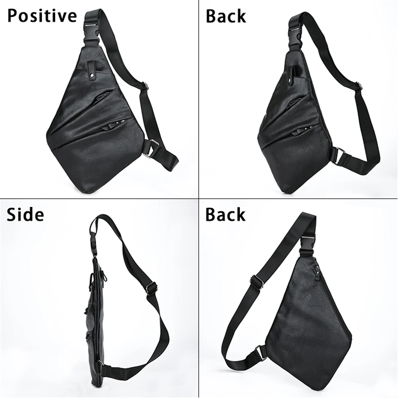BaiLiLaoRen Brand Soft Leather Men Chest Pack Single Shoulder Strap Back Bag Messenger Travel Rucksack Bags Bolsas |