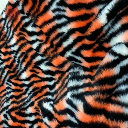 Orange pinstripe Роскошный 1 см длинный меховой Леопард Тигровая кожа искусственный мех Ткань для зимнего пальто жилет косплей сцена новорожденный фотография 150*50 см SP5576 - Цвет: Orange pinstripe