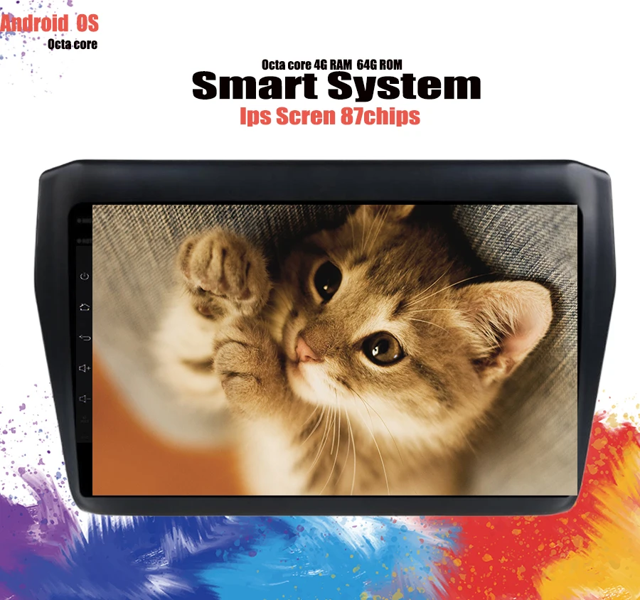 Автомобильный мультимедийный dvd-плеер Octa Core 9 &quotAndroid 10 0 для suzuki swift 2017-2019