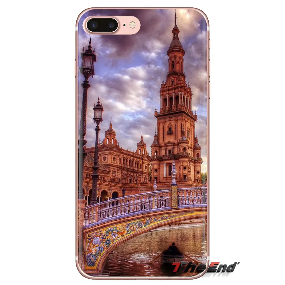 Плаза де ESPANA Sevilla Испания для Samsung Galaxy A3 A5 A7 A9 A8 Star A6 Plus 2018 2015 2016 2017 прозрачные мягкие
