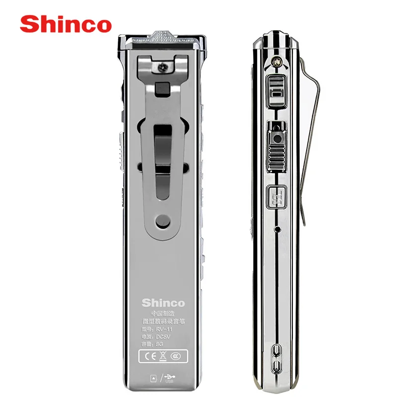 Shinco rv 11 8 ГБ голос Регистраторы цинковый сплав стерео запись Цифровые диктофоны