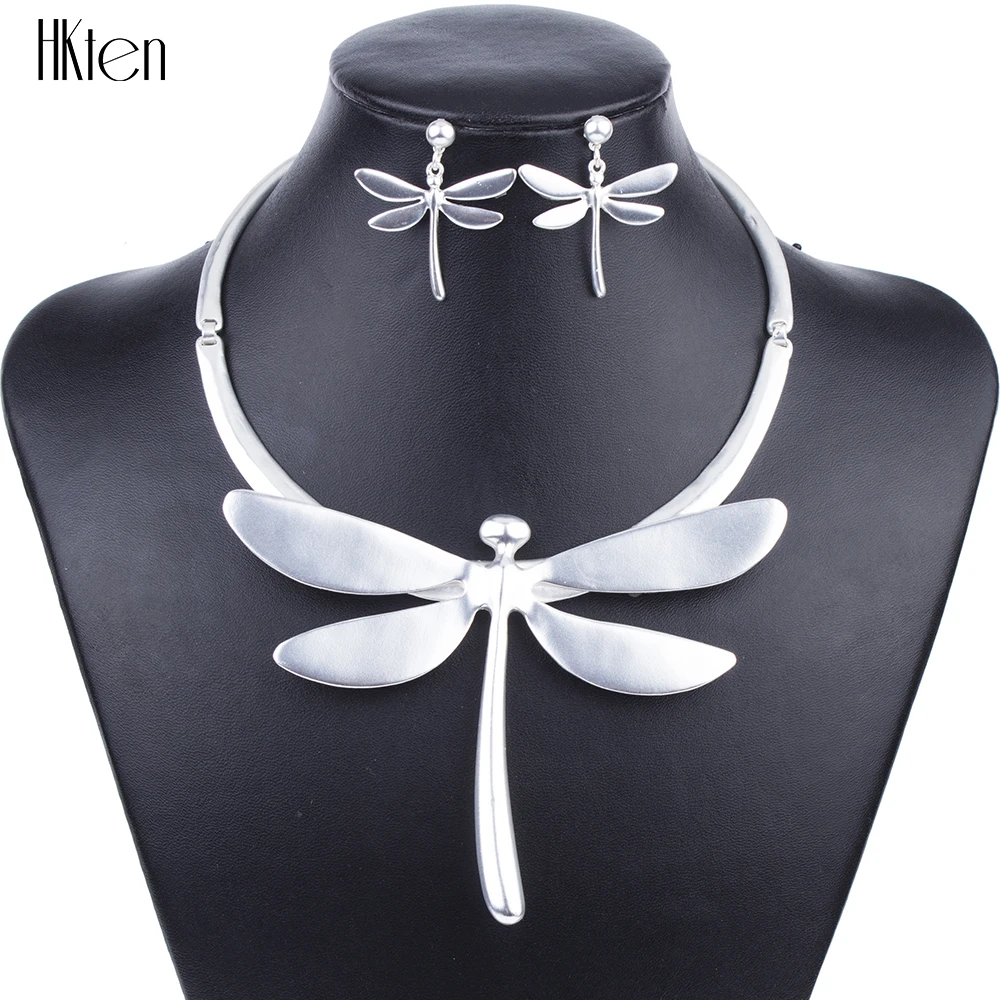 Комплект из колье и серёг со стрекозой|fashion necklace set|necklace setnecklace sets for women |
