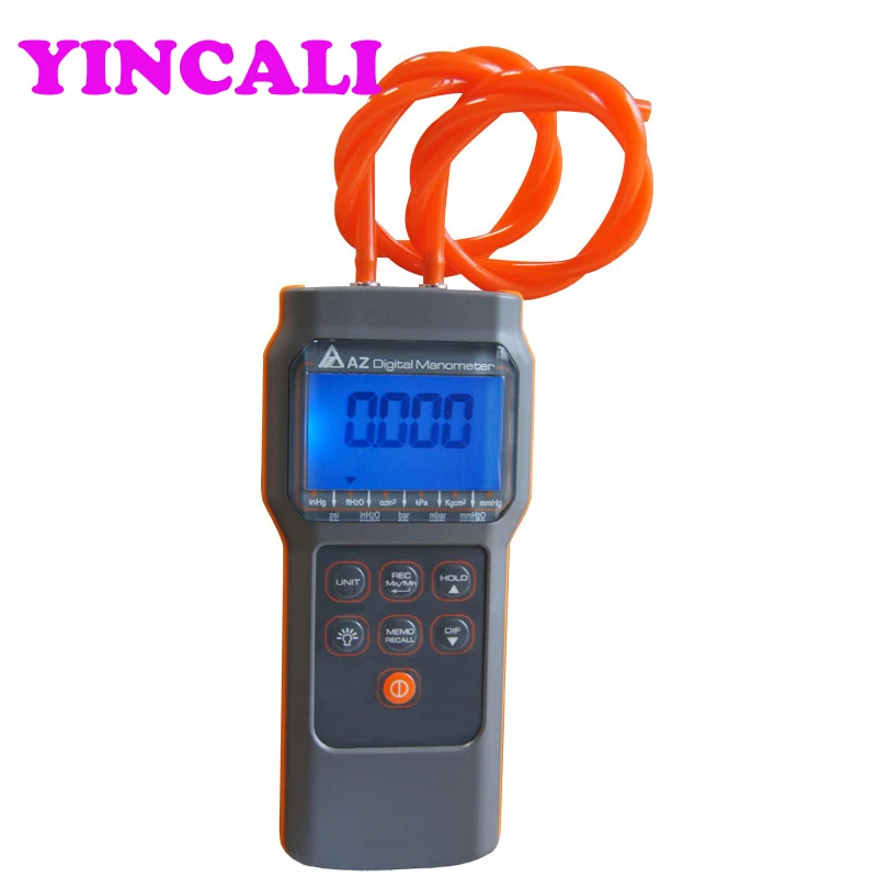 High Resolution Differential Pressure Gauge AZ82062 Digital Manometer 11 Selectable Scales Units Range 6psi Meter | Инструменты