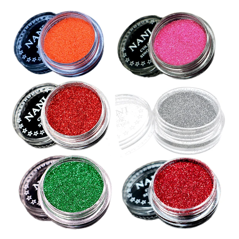 6pcs 1set 2/6 шт./компл. косметика для глаз для губ Уход за кожей лица макияж продолжительный блеск порошок монохромным принтом «глаза» для невесты с жемчужинами Порошковые блестки сияющая макияж - Цвет: 6pcs 1set