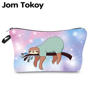 Сумка для макияжа Jom Tokoy, водостойкая косметичка с принтом, милая Косметичка-органайзер, Женская многофункциональная косметичка 40