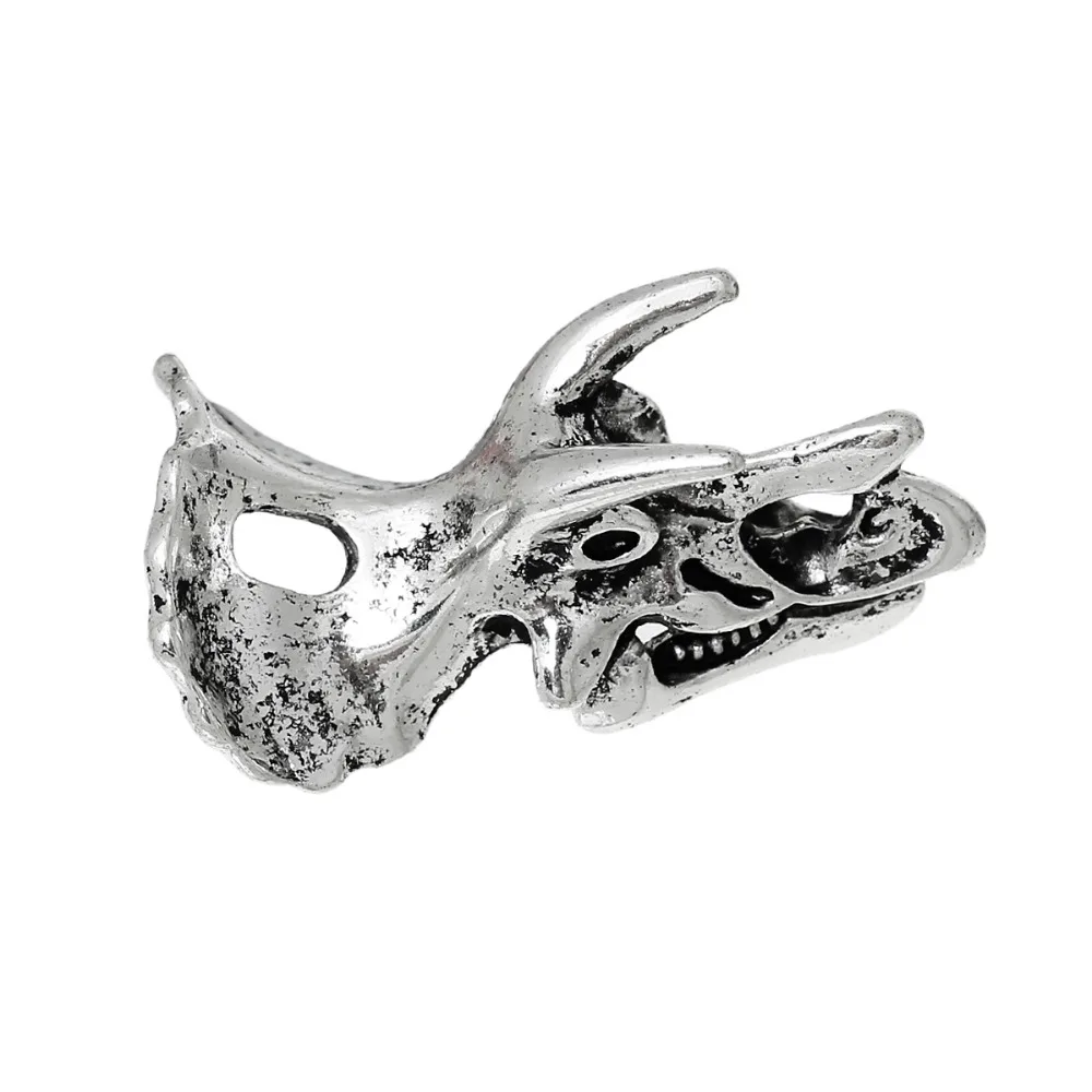 DoreenBeads амулет кулоны костяной звезды дракона серебряный цвет 3 4 см x 2 1 (1 3/8 дюйма 7/8
