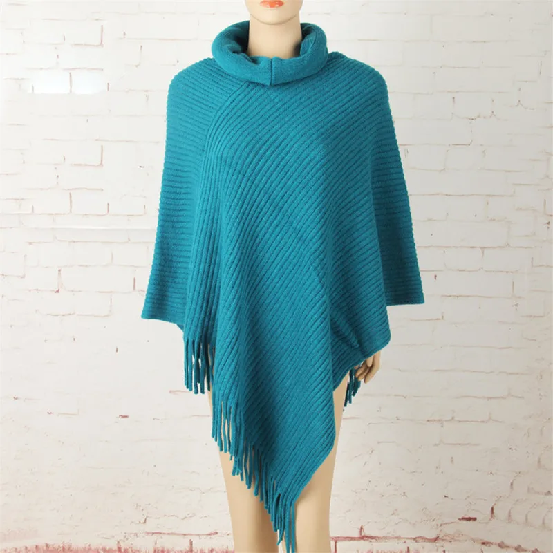

New Women Sweater Poncho Cardigan Pull Femme Pullover Winter Warm Tricot Vintage Pullover Casual Shirt Fashion European Style