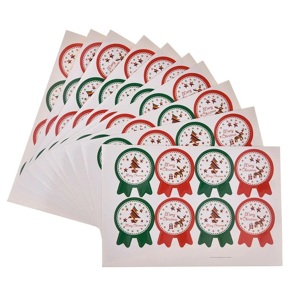 80 шт./лот милые рождественские Стикеры с уплотнением наклейки имбирным печеньем