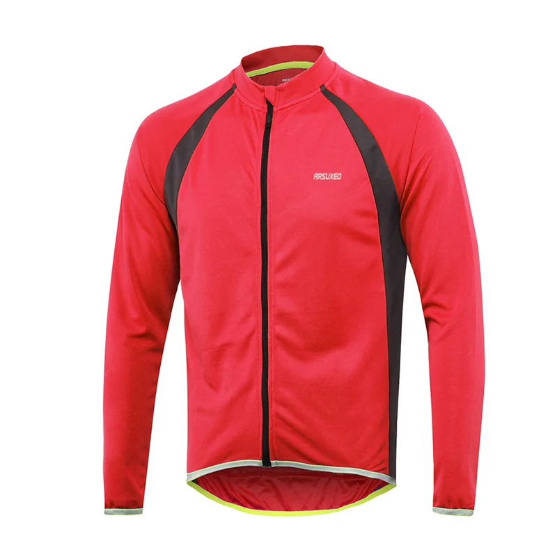 6025 red ARSUXEO уличная спортивная велосипедная майка roupa ciclismo с длинным рукавом весна осень одежда для велосипеда MTB футболки Одежда для велосипеда Джерси - Цвет: 6025 red