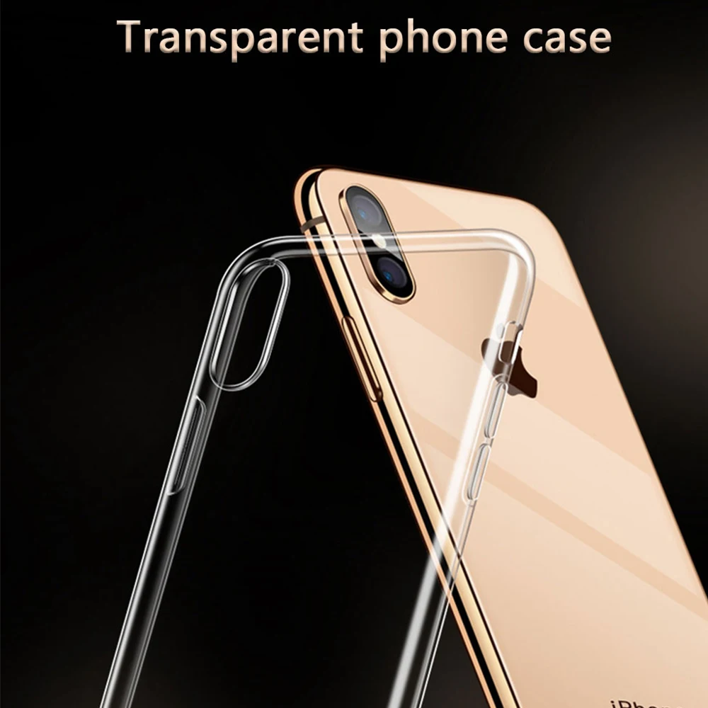 Shockproof Ultra Slim case For iPhone 6s 8 7 6 Plus X XS max XR Transparent TPU Cover Soft Cases Accessories | Мобильные телефоны и