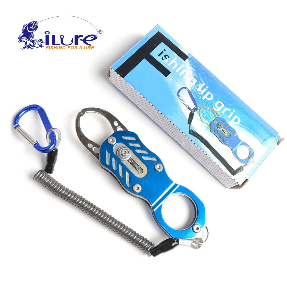 

2017 New iLure Brands Fish Grip High Strength Metal 120mm Fishing Gripper+Fishing Rope+Hanging Buckle Fishing Tackle Accessories