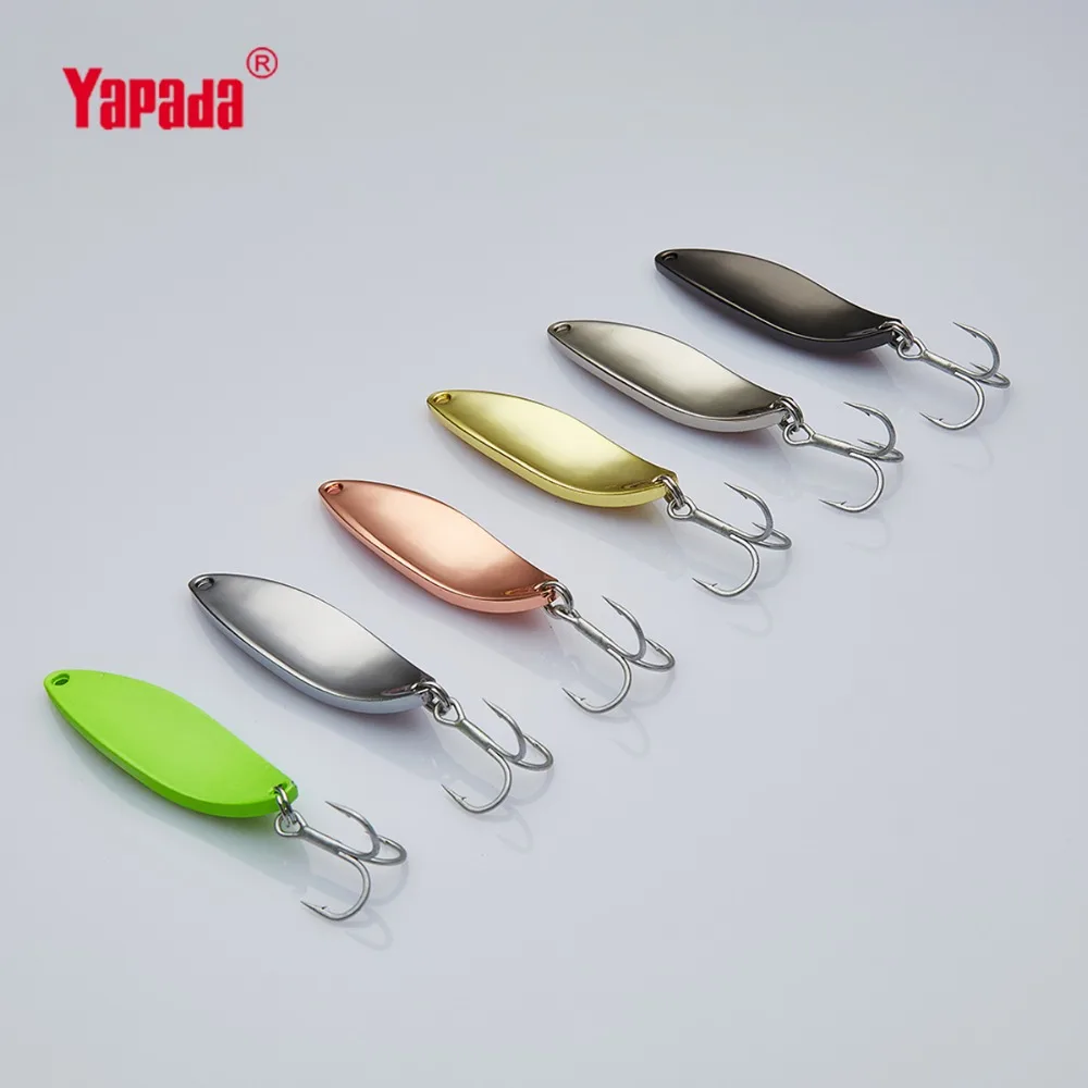 YAPADA Spoon 014 Leech новые 7 5 г/45 мм 15 г/55 тройной крючок металлическая ложка разноцветные
