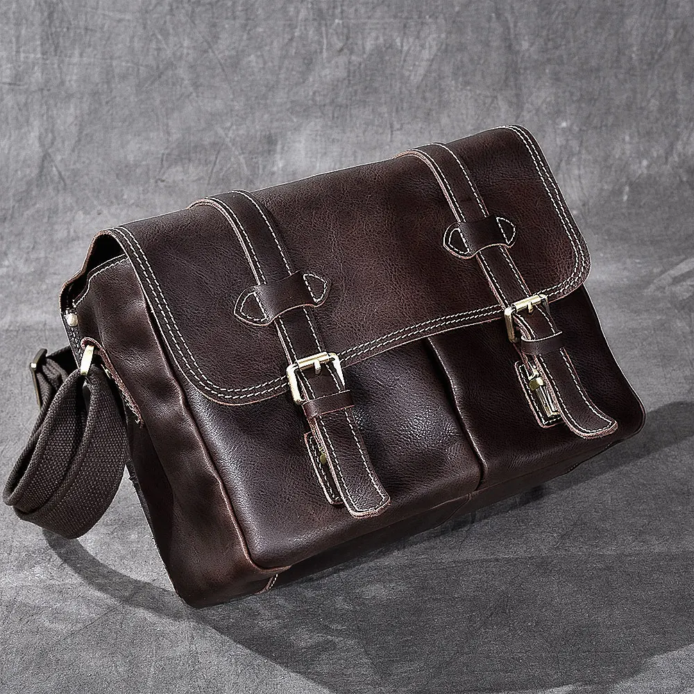 Genuine Leather SLR Camera Bag National Geographic Photography Movable Briefcase Laptop Tote Messenger Shoulder |
