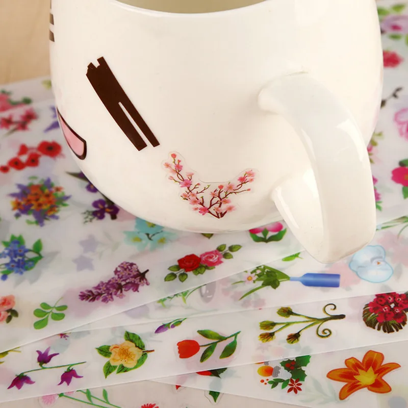 (6 листов/партия) Красочные Цветочные наклейки для дневника s Post it Kawaii планировщик