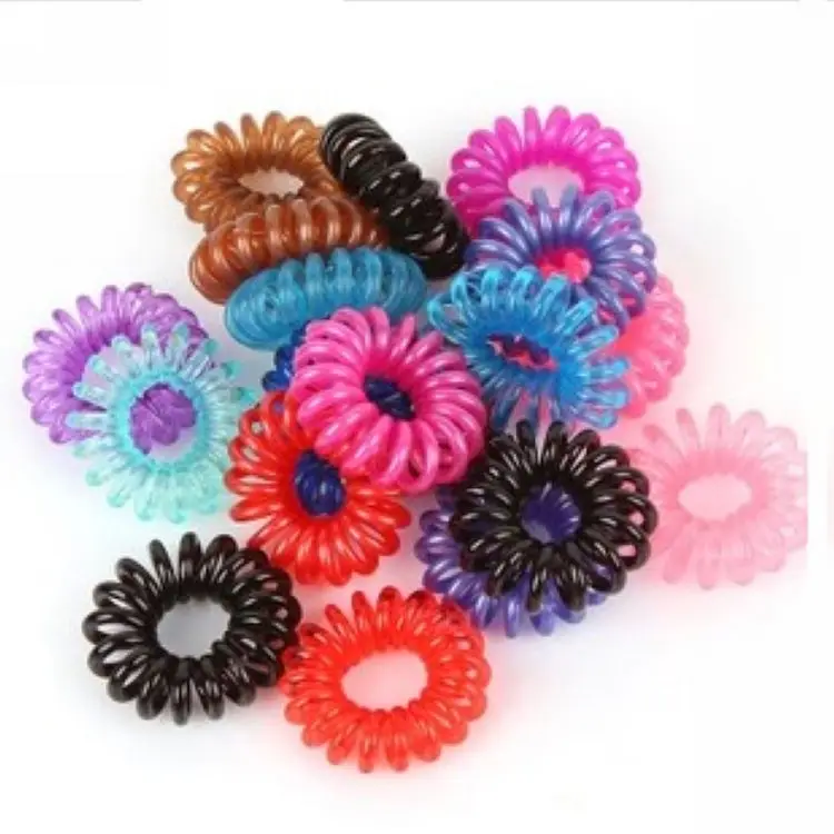 

10PCS/Lot New Small Telephone Line Hair Ropes Girls Colorful Elastic Hair Bands Kid Ponytail Holder Tie Gum Hair Accessories