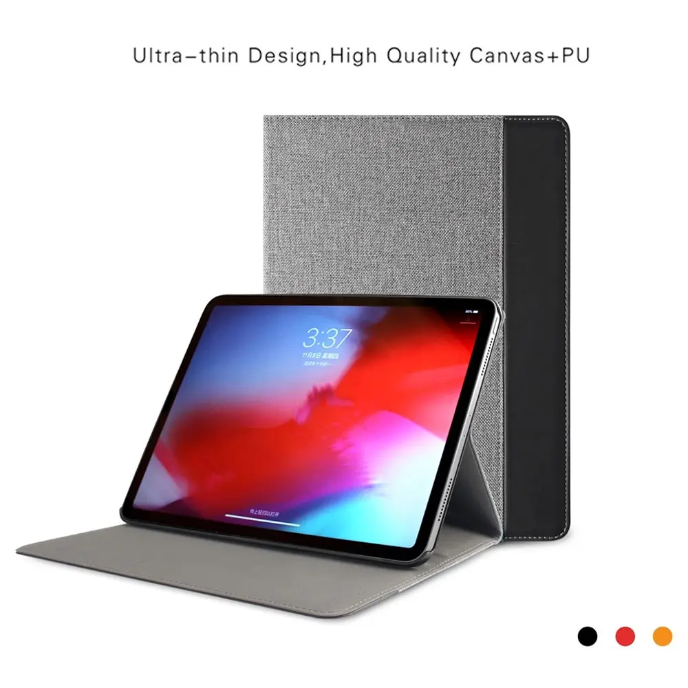 Чехол для iPad Pro 11 2018 холст + кожаный смарт чехол Авто спящий Пробуждение планшет