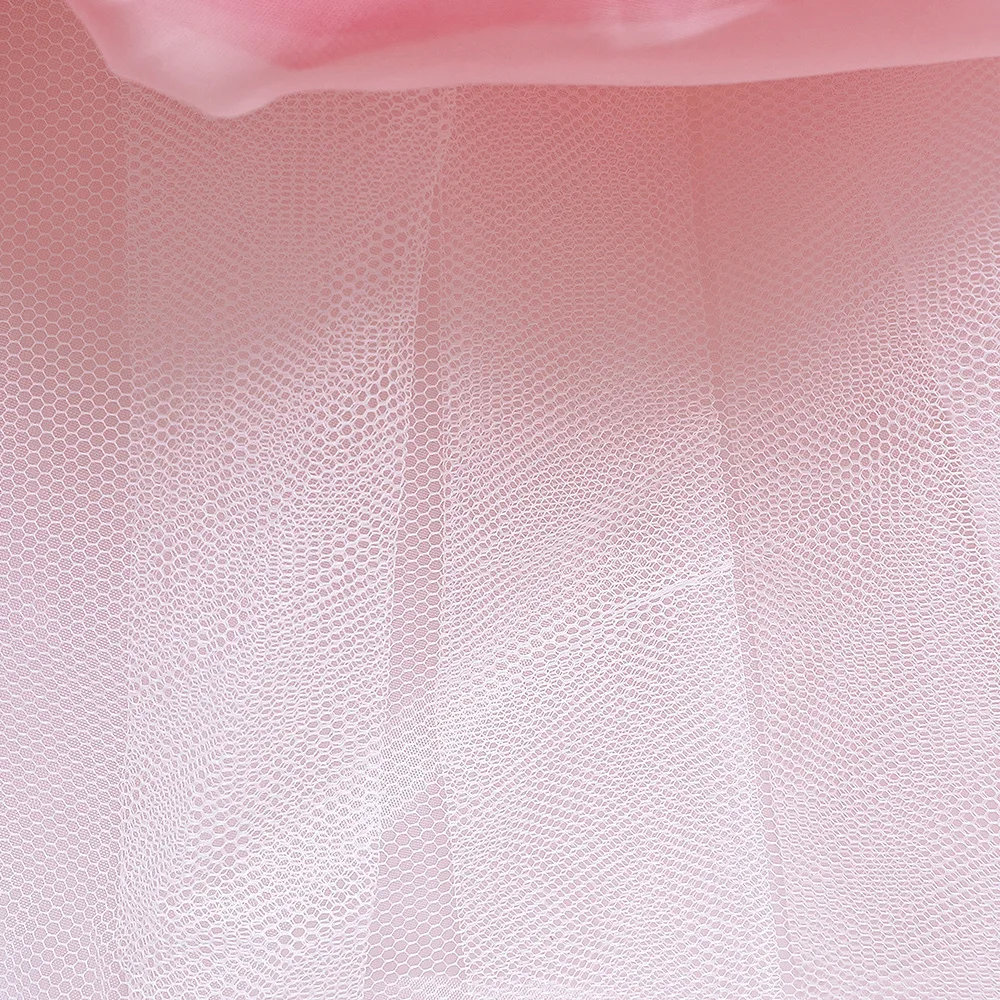 

Lovely Ballgown Pink Appliques Kids Formal Wear Flower Girls Dresses for Wedding Tulle Long Communion Dress 2021