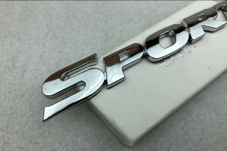 2 шт. Новинка 3D хромированный серебристый спортивный ABS логотип Автомобильная
