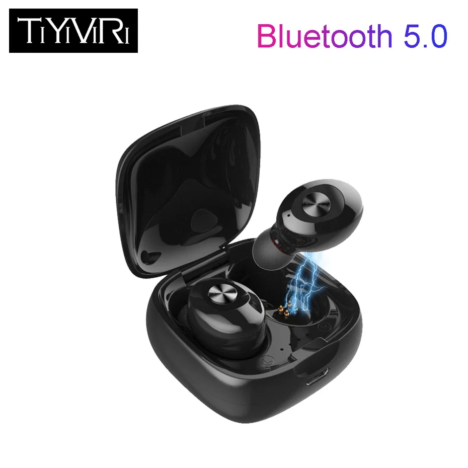 TiYiViRi TWS Bluetooth 5 0 XG12 беспроводные наушники 5D стерео HIFI Звук спортивные Handsfree