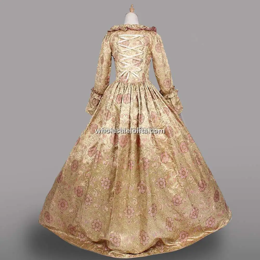 Женская одежда в готическом стиле Длинные атласные платья цвета шампанского