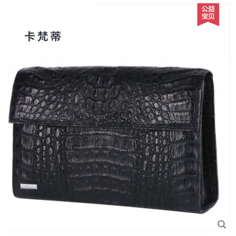 

Новый мужской клатч kafandi из крокодиловой кожи, мужская сумка, мужская сумка из крокодиловой кожи, модный Удобный деловой мужской кошелек, вм...