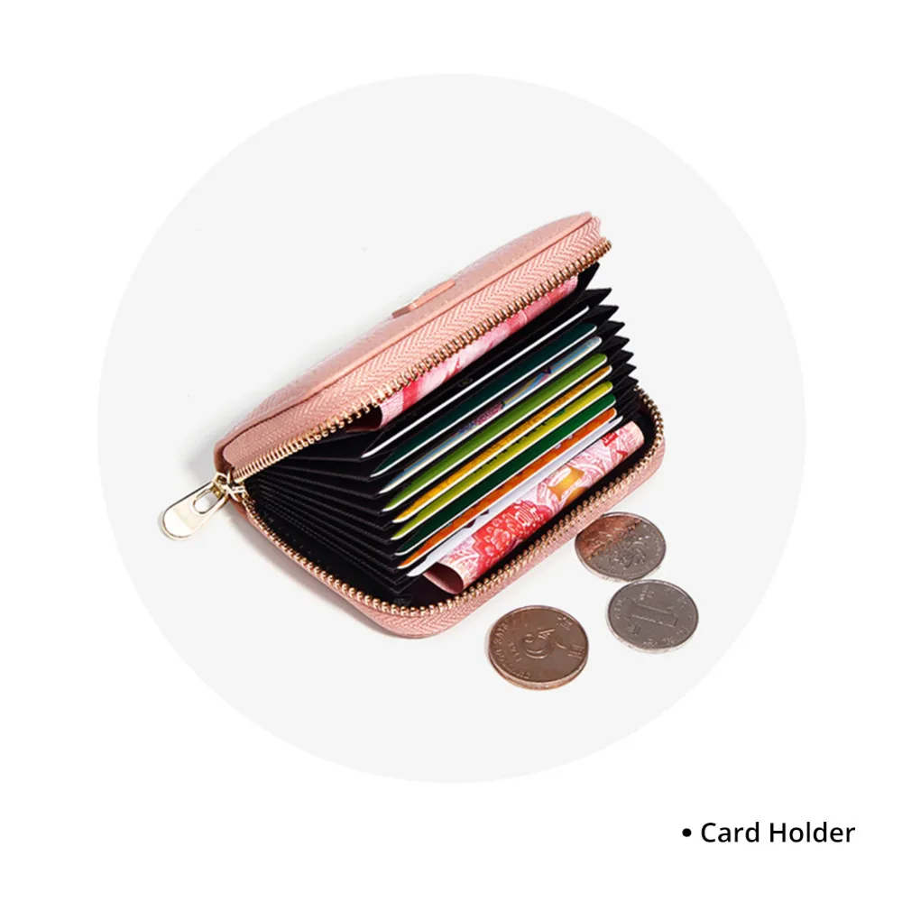 Женский короткий кошелек Cartera Mujer маленький мини на молнии с отделением для карт
