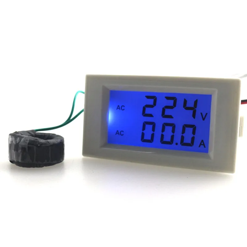 AC 110V 220V Цифровой вольтметр Амперметр lcd Амперметр Вольтметр с синей подсветкой