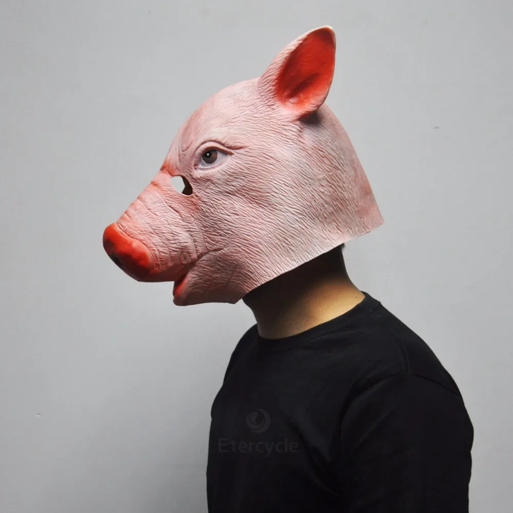 Страшная маска для взрослых животных латексные маски головы свиньи на Хэллоуин
