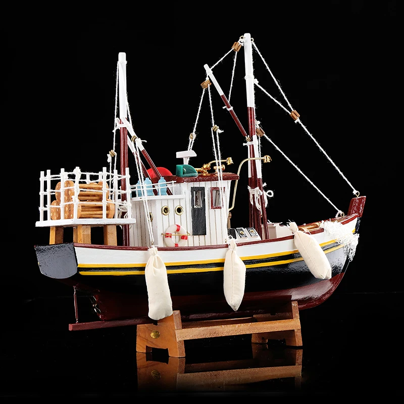 Изысканная деревянная рыболовная миниатюрная морская лодка масштабная модель
