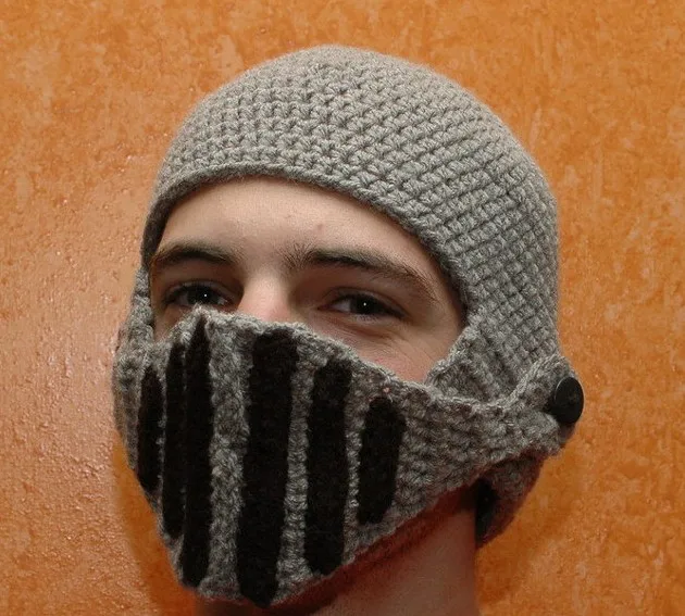 Оригинальная зимняя мужская вязаная шапка 6 цветов старинный Римский солдатский