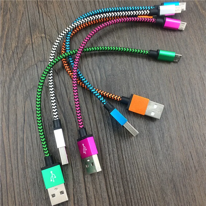 Нейлоновый Micro USB кабель для быстрой зарядки и синхронизации данных, кабель для зарядки, шнур для мобильного телефона Android samsung huawei Xiaomi OPPO SONY Tablet