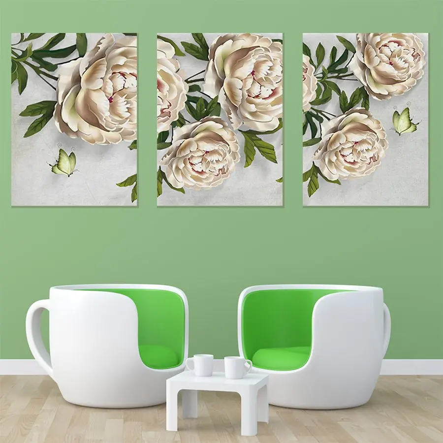 Details Of White Flowers HD Print Canvas Paintings Wall Artwork Prints Picture Home Decor for Living Room | Дом и сад