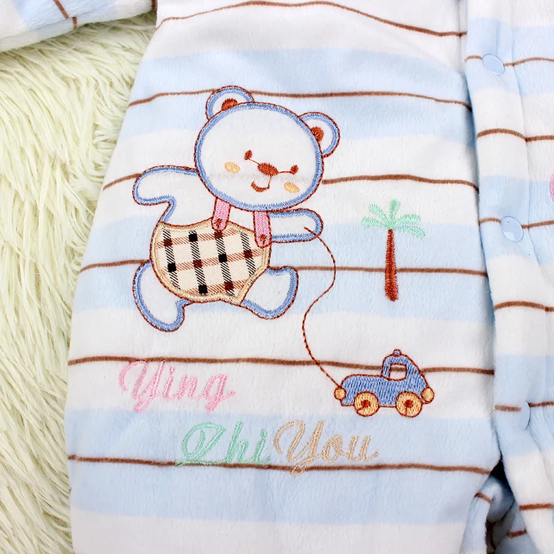 2014 new autumn &amp winter thickness baby rompers classic striped super soft girls boys ha clothes free ship | Детская одежда и