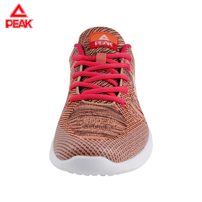 PEAK Running Shoes Light Weight Sneakers Women's Sports Shoes Breathable Stretch Yarns Fitness Sneaker Soft Sole EW7148H