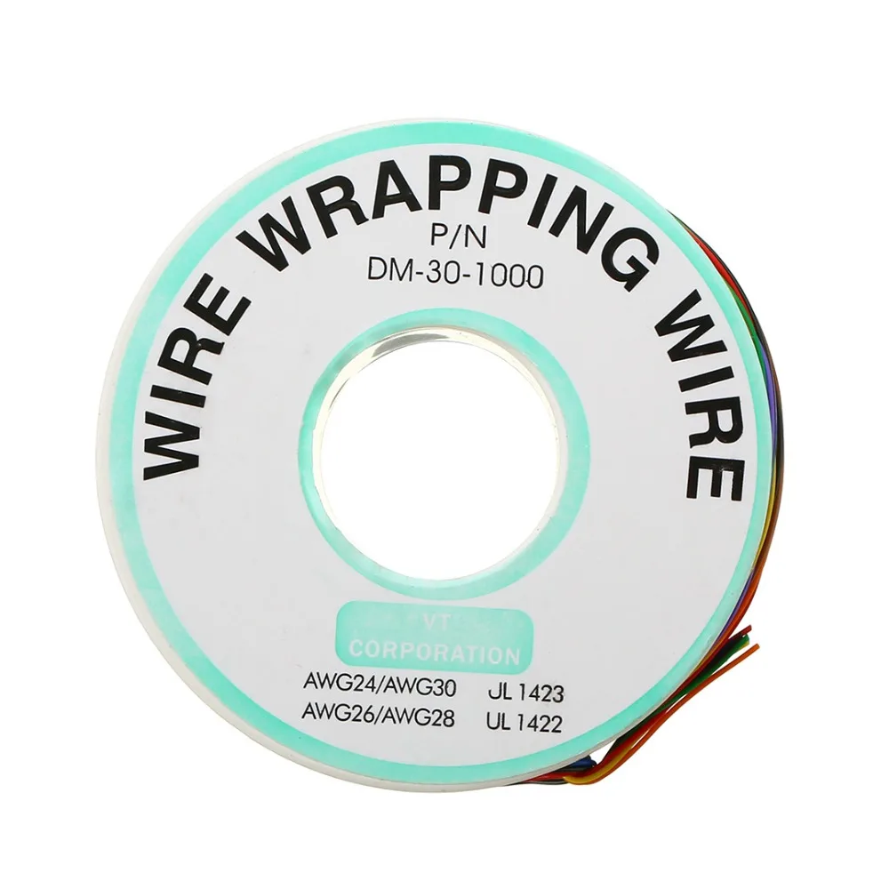 30 AWG Обёрточная бумага пинг провода 0,25 мм Луженая Медь 8-Цветной обмотка изоляция проводов Тесты кабель для материнской платы ЖК-дисплей Дисплей