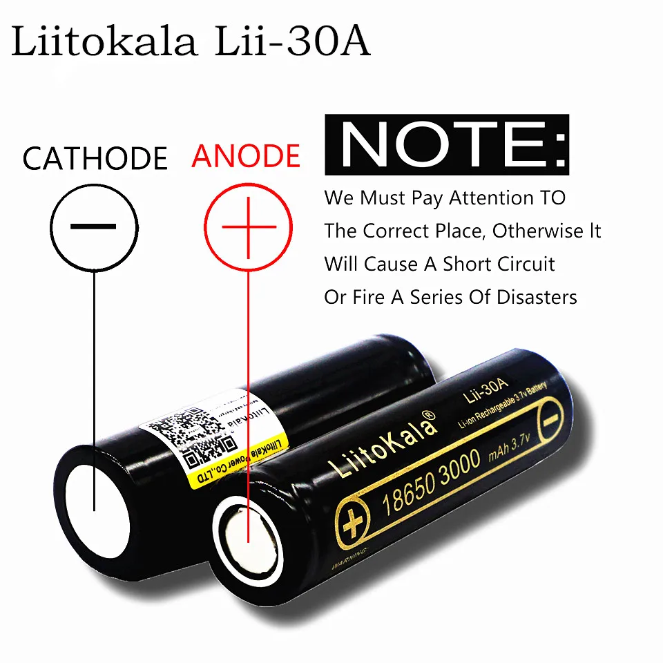 2 unids 100% оригинальный аккумулятор liitokala 18650 3 7 В 3000 мА · ч recargable DE descarga 30A para / e ciga|lg
