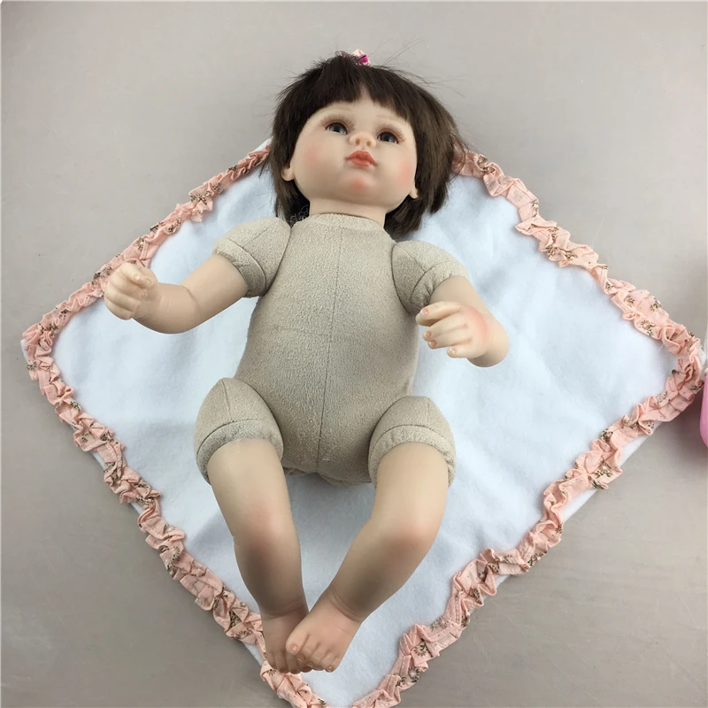 43 см/17 ''Reborn малыша Куклы ручной работы реалистичные Силиконовые Винил милая