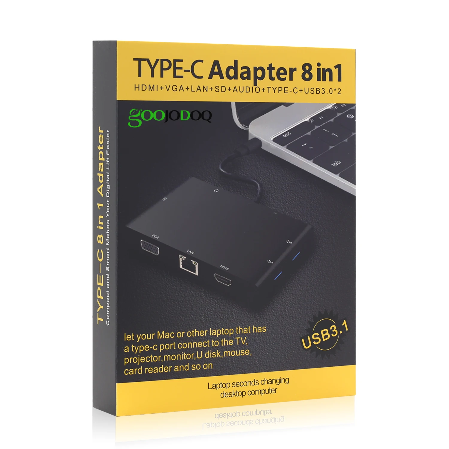 Тип USB C на HDMI VGA Gigabit Ethernet RJ45 адаптер USB-C Type-C концентратор PD 4K AUX SD кард-ридер Multi Touch