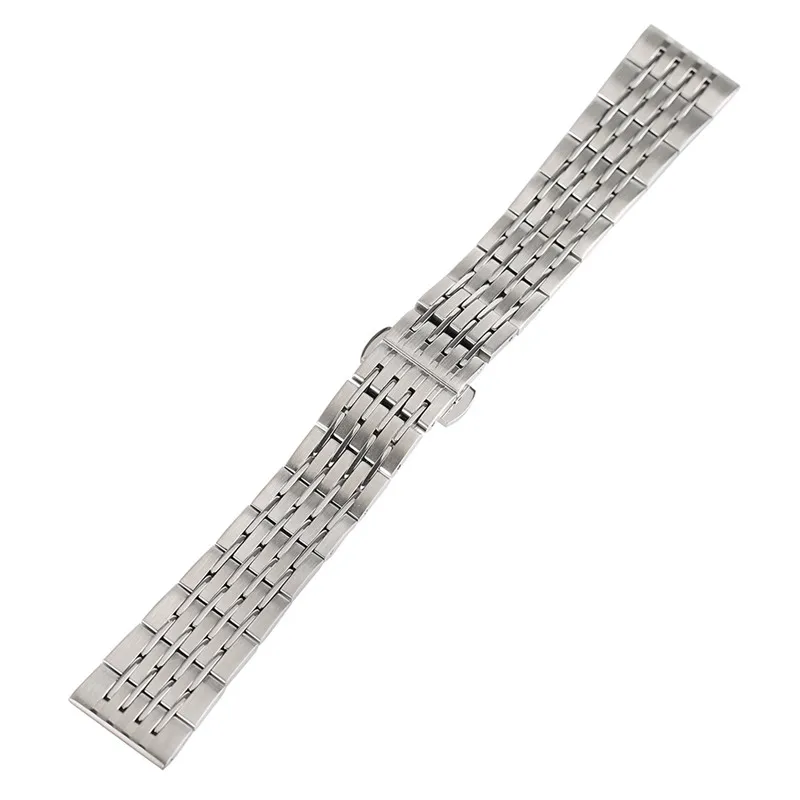 20mm 22mm 24mm High Quality Silver Stainless Steel Watchband Bracelet Solid Link Adjustable Wrist Band Strap with Spring Bars | Наручные