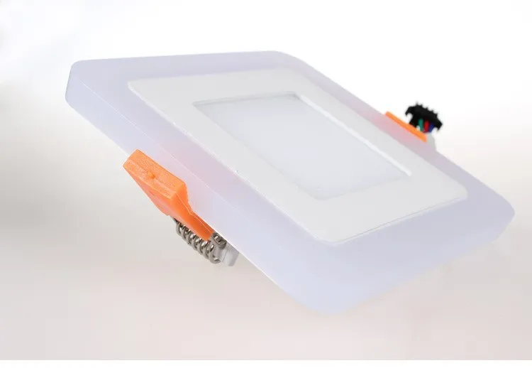 Круглая квадратная синяя + белая двухцветсветодиодный светодиодная панельная