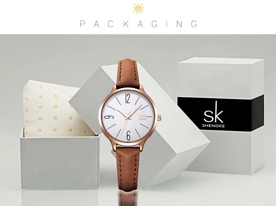 Shengke часы женские тонкие кожаные Наручные часы Relogio Feminino новые SK женские кварцевые часы женский подарок на день# K8064