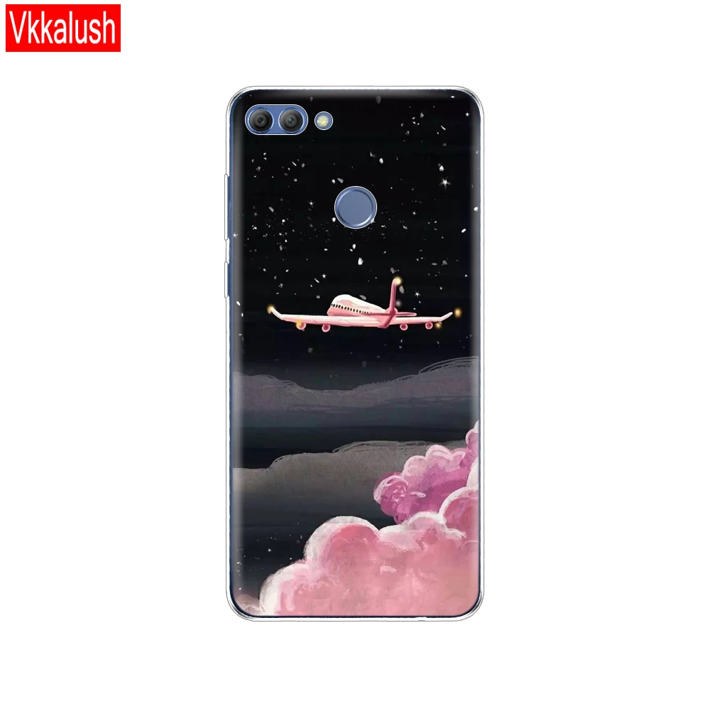 Чехол для телефона huawei P Smart Enjoy 7 S, Мягкий ТПУ силиконовый чехол на заднюю панель 360, полностью защитный прозрачный чехол с принтом - Цвет: 80081