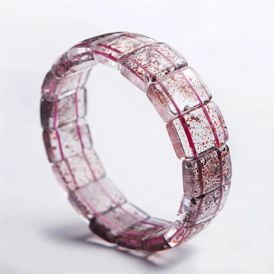 Подлинный натуральный Super Seven Lepidocrocite Камни кварца камень кристалл прямоугольная