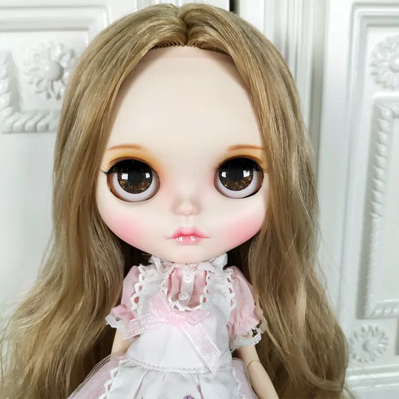 Продажа с фабрики Blyth кукла коричневые волосы платьем 30 см 12 дюймов белая кожа