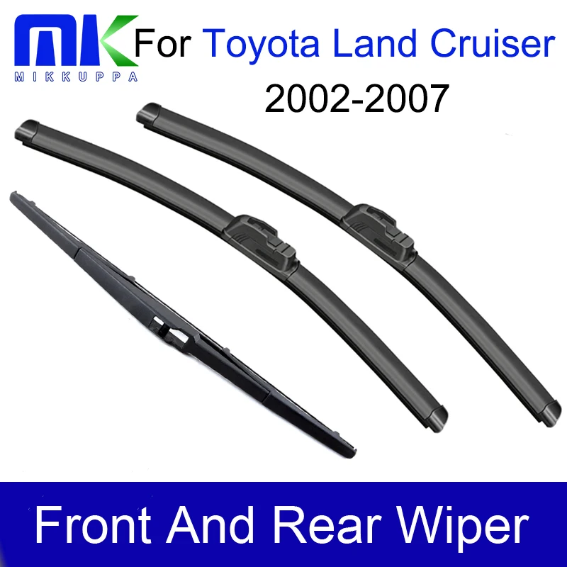 

Front And Rear Wiper Blades For Toyota Land Cruiser 2002 2003 2004 2005 2006 2007 Windshield Windscreen Wiper Rubber Accessories