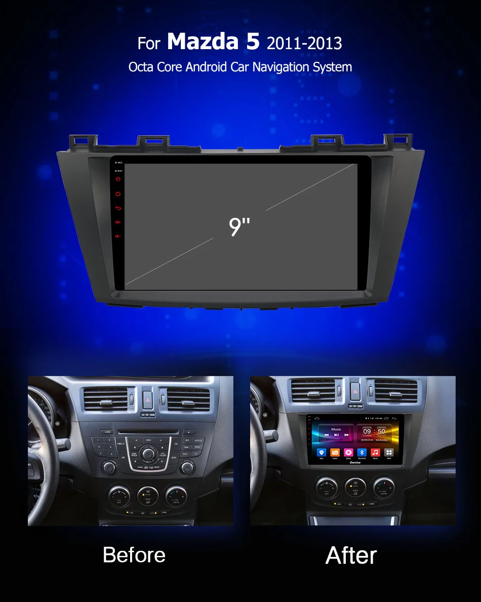 Ownice K1 K2 K3 Android 9 0 dvd плеер gps Navi мультимедиа для Mazda 5 MPV 2din Автомагнитола 2011 2012 2013