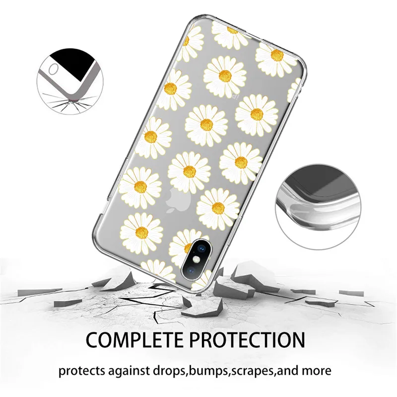 USLION Funny Hamburger Plant Phone Case For iPhone X XR Xs Max Soft TPU Cartoon Clear Cover 5 5s SE 6 6s 7 8 Plus |