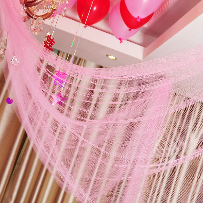 8M Wedding Stair Decoration Tulle Yarn Flower Balls Artificial DIY Decorative Room Veils Crafts for Festival Party Decor | Дом и сад