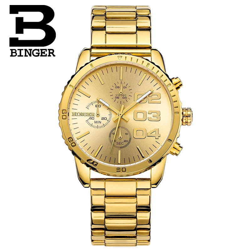 Швейцарские часы бингера мужские роскошные брендовые Кварцевые