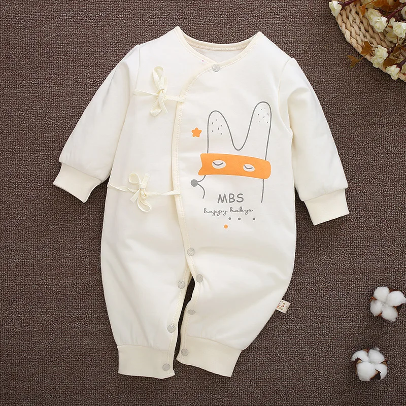 Одежда для малышей цельные комбинезоны с завязками однотонные Комбинезоны из 100%
